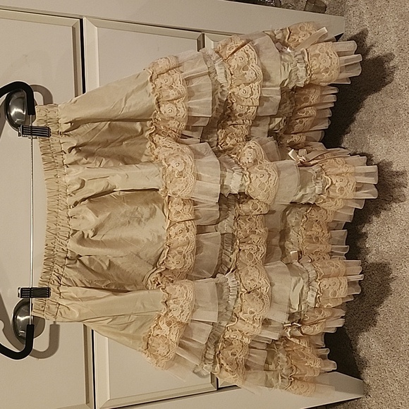 Burleska victorian Lolita knee length burlesque lace skirt - Picture 8 of 12